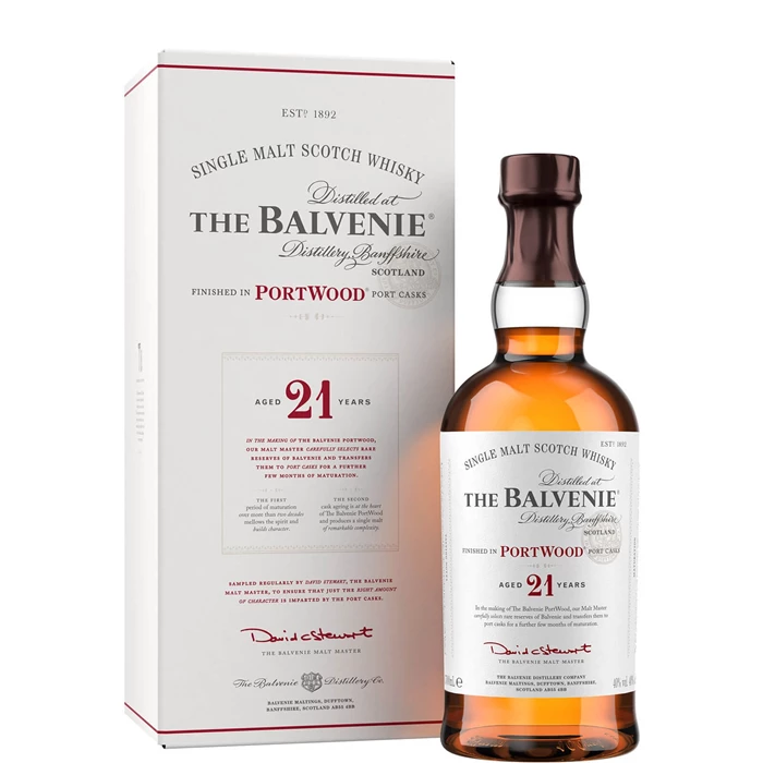 The Balvenie 21 Year Old PortWood Finish Single Malt Scotch Whisky 70cl - A Masterpiece of Refined Elegance